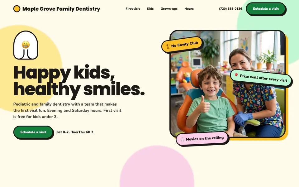Maple Grove Family Dentistry website