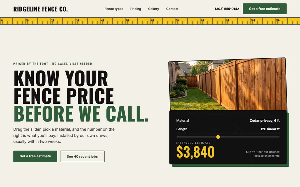 Ridgeline Fence Co. after