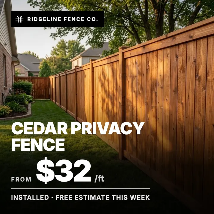 Ridgeline Fence Co. ad