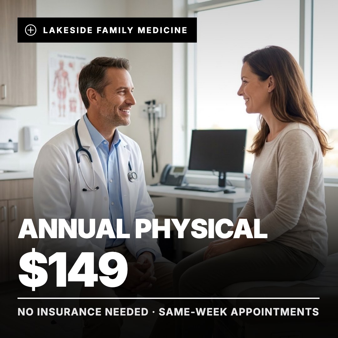 Lakeside Family Medicine ad: Annual Physical $149